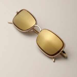NWT LOEWE SUNGLASSES UNISEX GOLD YELLOW OVAL EYEWEAR LOEWE